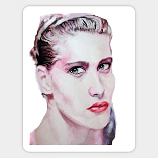 Glamorous Woman Watercolor Painting Sticker